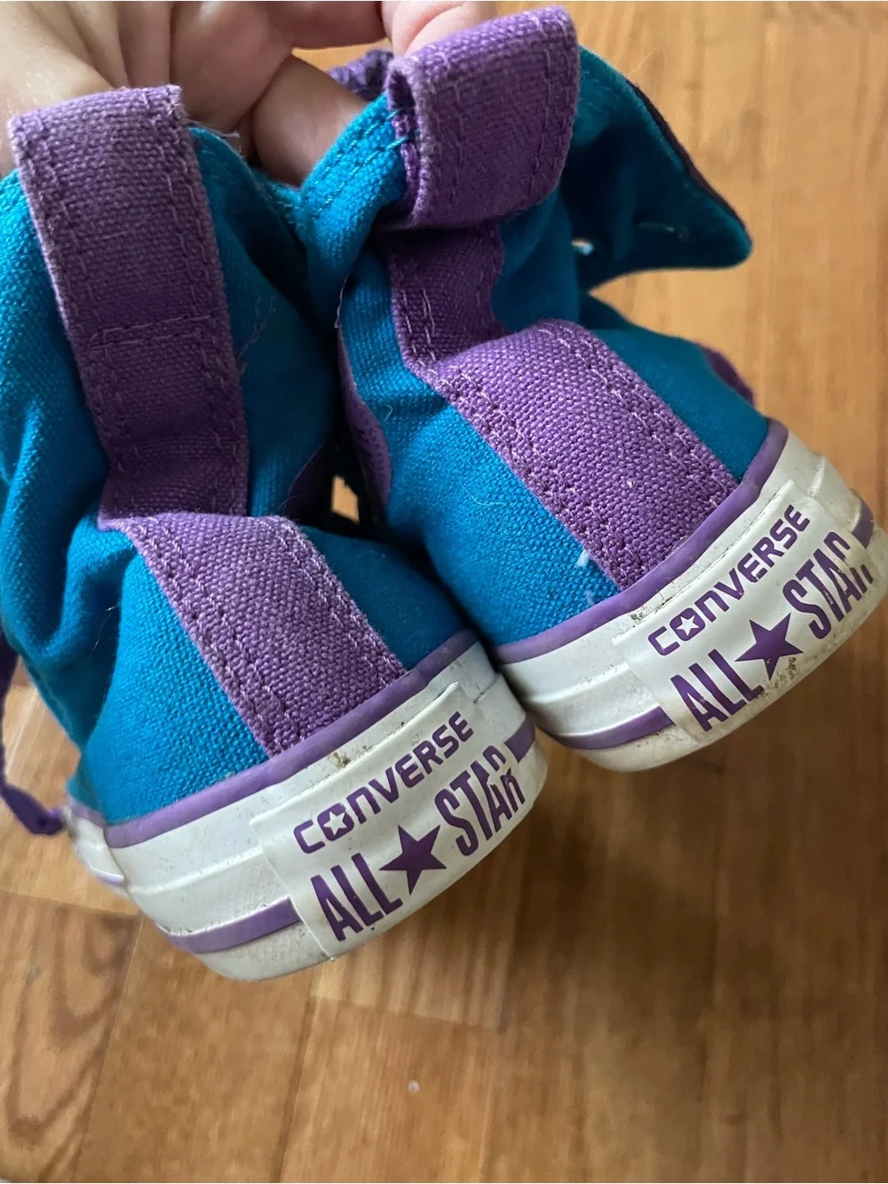 Converse All Star High Top Chuck Taylor Blue/Purple High Tops Shoe Girls 12